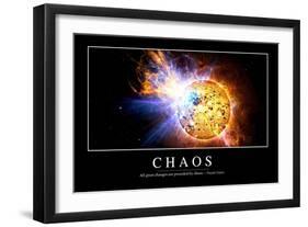 Chaos: Inspirational Quote and Motivational Poster-null-Framed Premium Giclee Print