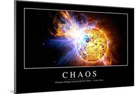 Chaos: Inspirational Quote and Motivational Poster-null-Mounted Premium Giclee Print