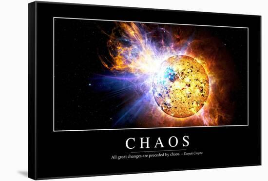 Chaos: Inspirational Quote and Motivational Poster-null-Framed Stretched Canvas