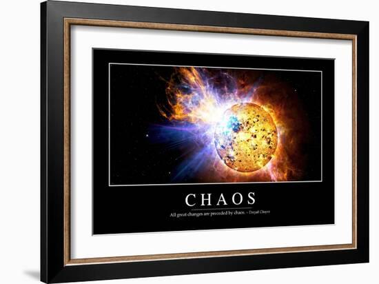 Chaos: Inspirational Quote and Motivational Poster-null-Framed Art Print