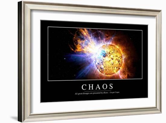 Chaos: Inspirational Quote and Motivational Poster-null-Framed Art Print