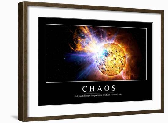 Chaos: Inspirational Quote and Motivational Poster-null-Framed Art Print