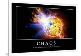 Chaos: Inspirational Quote and Motivational Poster-null-Framed Art Print