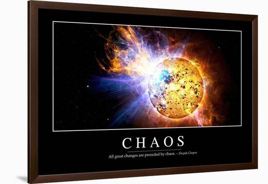 Chaos: Inspirational Quote and Motivational Poster-null-Framed Art Print