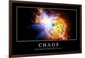 Chaos: Inspirational Quote and Motivational Poster-null-Framed Art Print