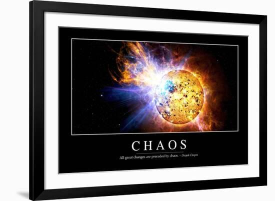 Chaos: Inspirational Quote and Motivational Poster-null-Framed Art Print