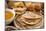 Chapati or Flat Bread, Roti Canai, Indian Food, Made from Wheat Flour Dough. Roti Canai and Curry.-szefei-Mounted Photographic Print