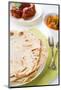 Chapatti Roti or Flat Bread, Curry Chicken and Dhal. Indian Food on Dining Table.-szefei-Mounted Photographic Print