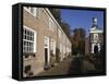 Chapel and Brick Housing Within the Courtyard of the Begijnhof (Beguinage) in Breda, Noord-Brabant,-Stuart Forster-Framed Stretched Canvas