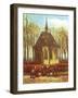 Chapel and Churchgoers, 1884-Vincent van Gogh-Framed Giclee Print