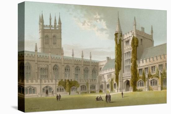 Chapel and Library, Magdalen College - Oxford-English School-Stretched Canvas