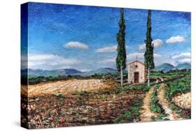 Chapel and Two Trees, Tuscany, 2005-Trevor Neal-Stretched Canvas