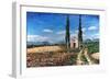 Chapel and Two Trees, Tuscany, 2005-Trevor Neal-Framed Giclee Print