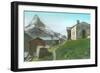 Chapel at Findalen, Swiss Alps-null-Framed Art Print