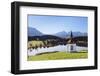 Chapel at Hergratsrieder See Lake with Allgau Alps-Markus-Framed Photographic Print