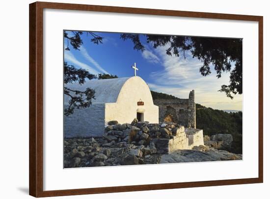 Chapel at Monolithos Castle, Rhodes, Dodecanese, Greek Islands, Greece, Europe-Jochen Schlenker-Framed Photographic Print