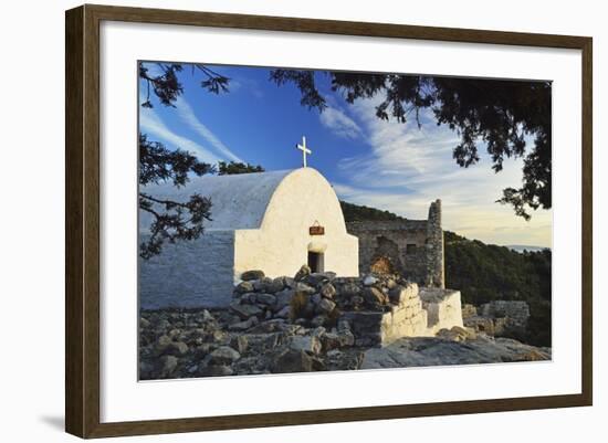 Chapel at Monolithos Castle, Rhodes, Dodecanese, Greek Islands, Greece, Europe-Jochen Schlenker-Framed Photographic Print