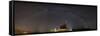 Chapel at Night, Panorama with Milky Way-Niki Haselwanter-Framed Stretched Canvas