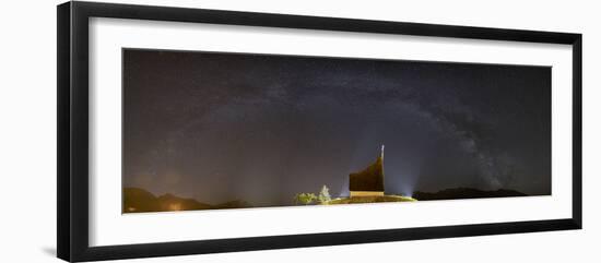 Chapel at Night, Panorama with Milky Way-Niki Haselwanter-Framed Photographic Print