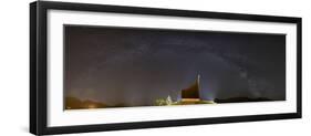 Chapel at Night, Panorama with Milky Way-Niki Haselwanter-Framed Photographic Print