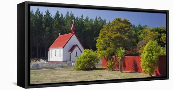 Chapel at the State Highway Number 1, Lake Taupo, Waikato, North Island, New Zealand-Rainer Mirau-Framed Stretched Canvas