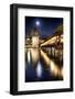 Chapel Bridge Night Scenic, Lucerne, Switzerland-George Oze-Framed Photographic Print