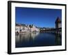 Chapel Bridge, Reuss River, Lucerne, Switerland-Adam Jones-Framed Photographic Print