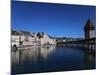 Chapel Bridge, Reuss River, Lucerne, Switerland-Adam Jones-Mounted Photographic Print