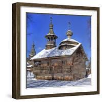 Chapel from Kashira, Museum of Wooden Architecture Vitoslavlicy, Veliky Novgorod, Novgorod Region, -Ivan Vdovin-Framed Photographic Print