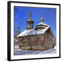 Chapel from Kashira, Museum of Wooden Architecture Vitoslavlicy, Veliky Novgorod, Novgorod Region, -Ivan Vdovin-Framed Photographic Print