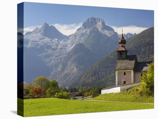 Chapel in Au, Lofer Mountains, Lofer, Salzburg, Austria-Rainer Mirau-Stretched Canvas