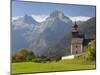 Chapel in Au, Lofer Mountains, Lofer, Salzburg, Austria-Rainer Mirau-Mounted Photographic Print