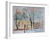 Chapel in Snow, Snug Harbor,2009, ( Watercolor)-Anthony Butera-Framed Giclee Print