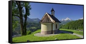 Chapel in the Lockstein, Berchtesgaden, Watzmann, Berchtesgadener Land District, Bavaria, Germany-Rainer Mirau-Framed Stretched Canvas