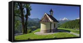 Chapel in the Lockstein, Berchtesgaden, Watzmann, Berchtesgadener Land District, Bavaria, Germany-Rainer Mirau-Framed Stretched Canvas