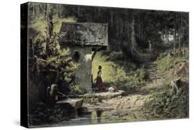 Chapel in the Woods-Carl Spitzweg-Stretched Canvas