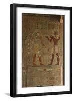 Chapel of Anubis, Mortuary Temple of Hatshepsut (C.1503-1482 BC) New Kingdom (Painted Limestone)-Egyptian 18th Dynasty-Framed Giclee Print