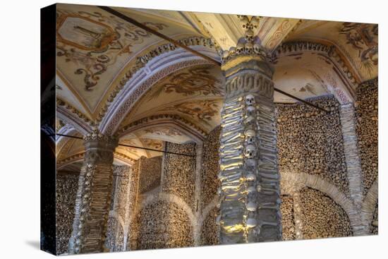 Chapel of Bones, Royal Church of St. Francis, Evora, UNESCO World Heritage Site, Portugal, Europe-Richard Maschmeyer-Stretched Canvas