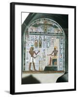 Chapel of Hathor from Deir-El-Bahari, a Wall Detail-null-Framed Giclee Print