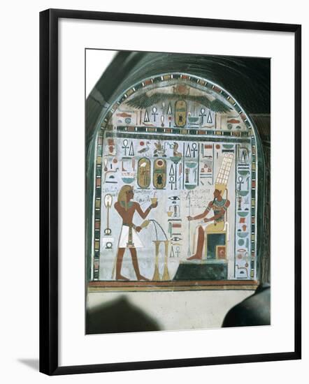 Chapel of Hathor from Deir-El-Bahari, a Wall Detail-null-Framed Giclee Print