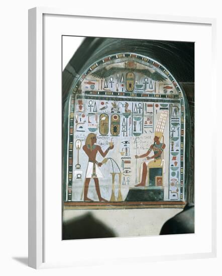 Chapel of Hathor from Deir-El-Bahari, a Wall Detail-null-Framed Giclee Print