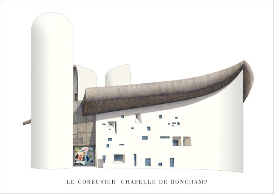 Chapel of Notre Dame du Haut, Ronchamp' Posters - Le Corbusier |  AllPosters.com