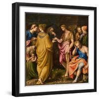 Chapel of Our Lady of the People, First Span South Side, Julius Camps, Preaching of the Baptist 156-Giulio Campi-Framed Giclee Print