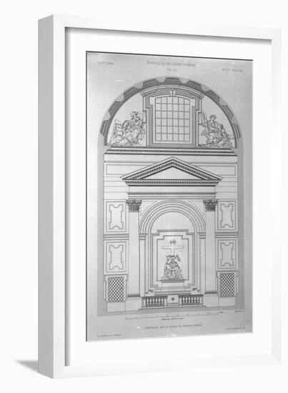 Chapel of the Pieta in St.Peter's, Rome, Engraved by Jean Joseph Sulpis, Published 1882-Paul Marie Letarouilly-Framed Giclee Print