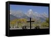 Chapel of Transfiguration, Grand Teton National Park, Wyoming, USA-Rolf Nussbaumer-Framed Stretched Canvas