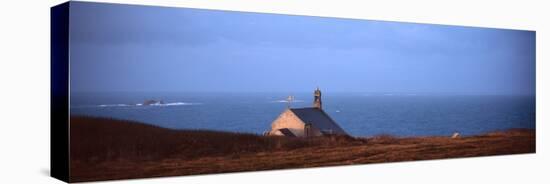 Chapel on the Coast, La Chapelle De Saint They, Pointe Du Raz, Finistere, Brittany, France-null-Stretched Canvas