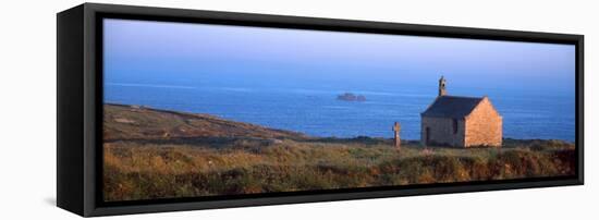 Chapel on the Coast, Saint-Samson Chapel, Portsall, Finistere, Brittany, France-null-Framed Stretched Canvas