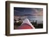 Chapel Overlooking the Harbor on Greek Island of Mykonos-Darrell Gulin-Framed Photographic Print