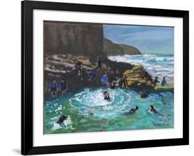 Chapel Rock Pool, Perranporth, Cornwall , 2017-Andrew Macara-Framed Giclee Print