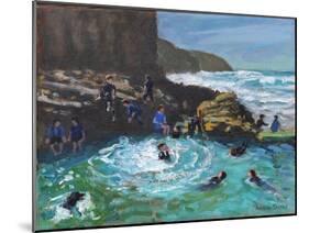 Chapel Rock Pool, Perranporth, Cornwall , 2017-Andrew Macara-Mounted Giclee Print